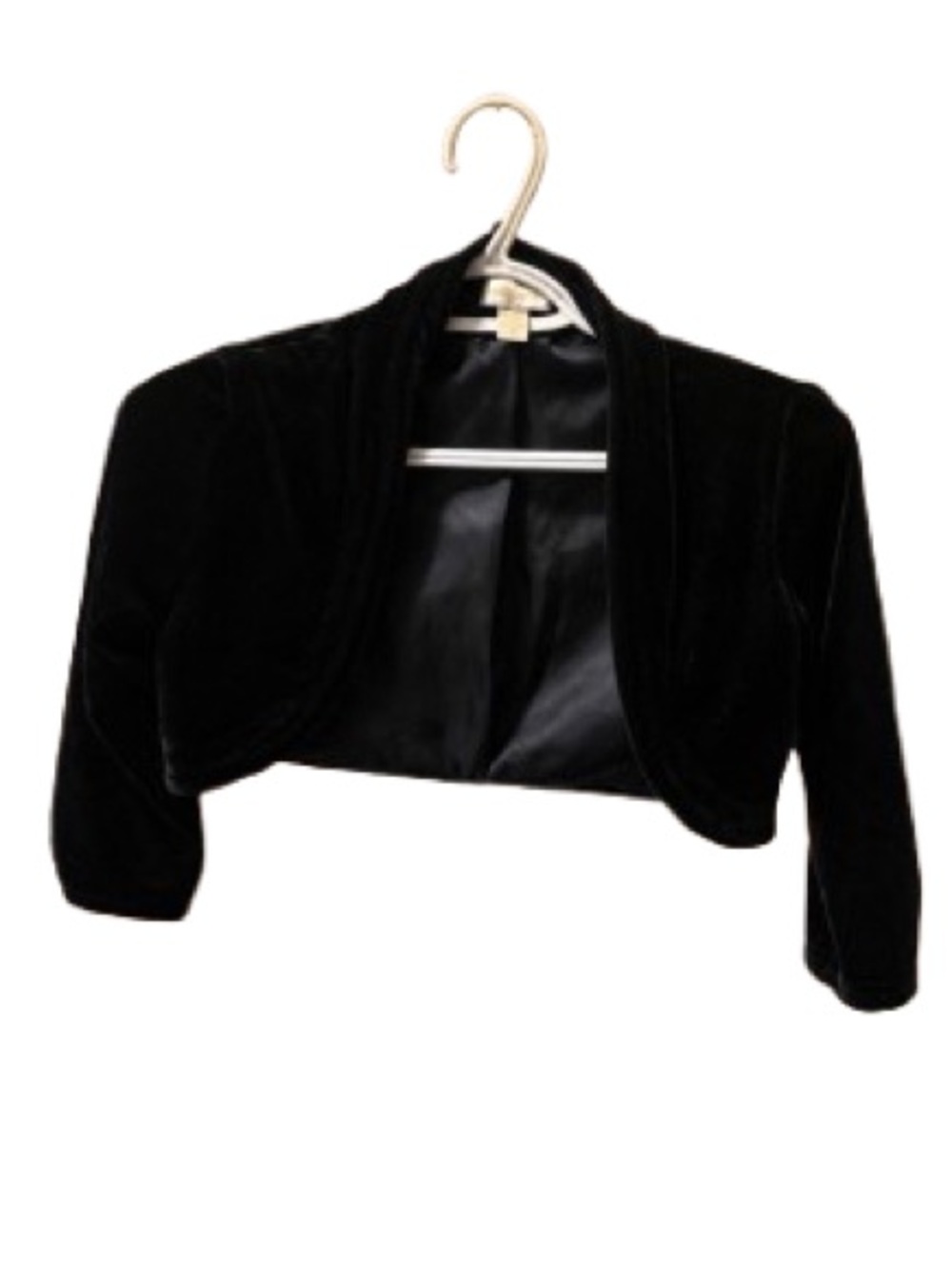 Limited Too Black Velvet Cropped Jacket – Size M